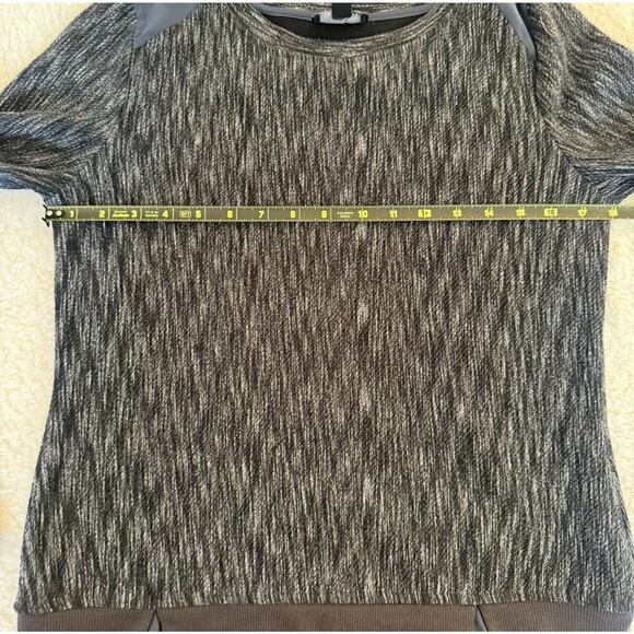 ANTHROPOLOGIE Greylin Textured Mixed Media Sweater Zip Cuffs Pleated Hem Fall S - Picture 6 of 9